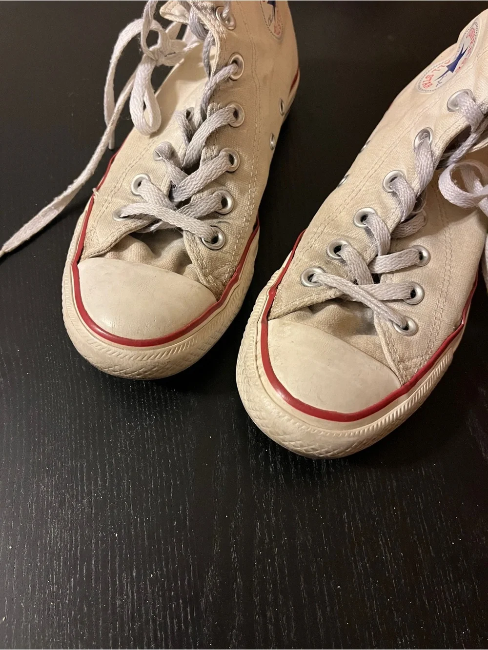 Converse Chuck Taylor All Star Cream High Top Sneakers Mens 5 Womens 7